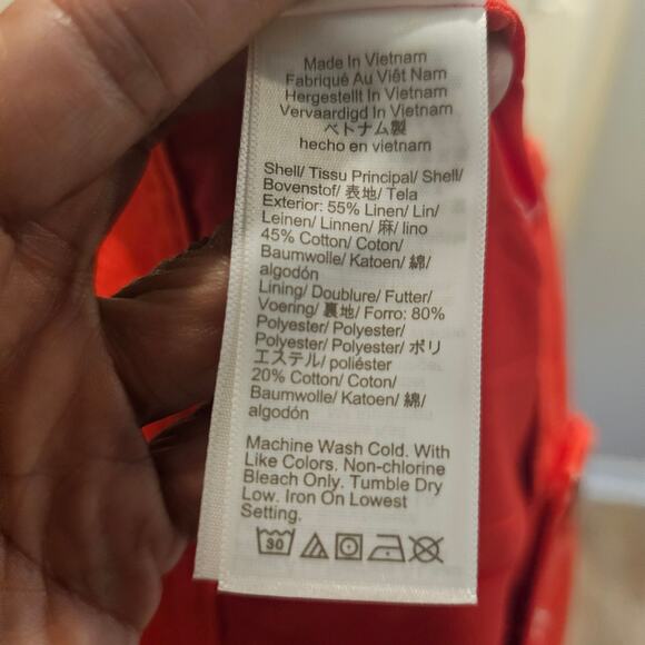 J. Crew Linen Blend Button Through Belted Midi Skirt Size 6 - Picture 6 of 6